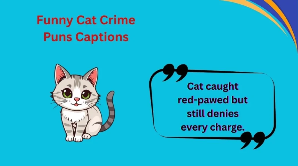 Funny Cat Crime Puns Captions