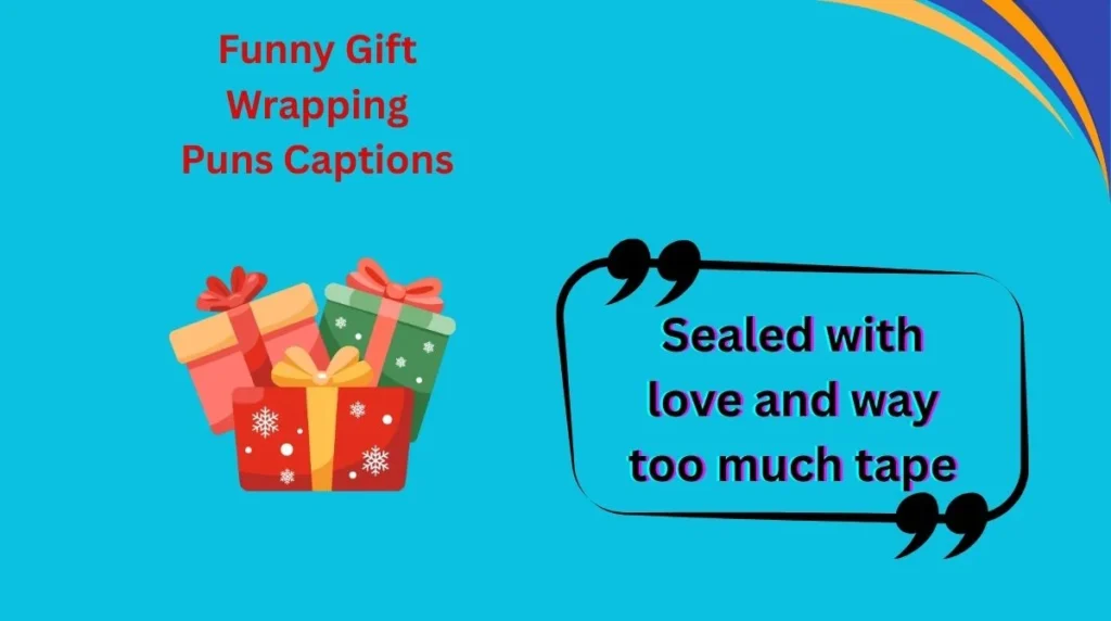 Funny Gift Wrapping Puns Captions