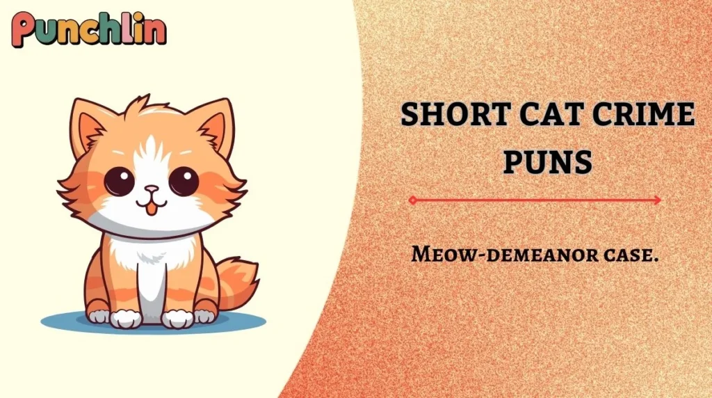 Short Cat Crime Puns