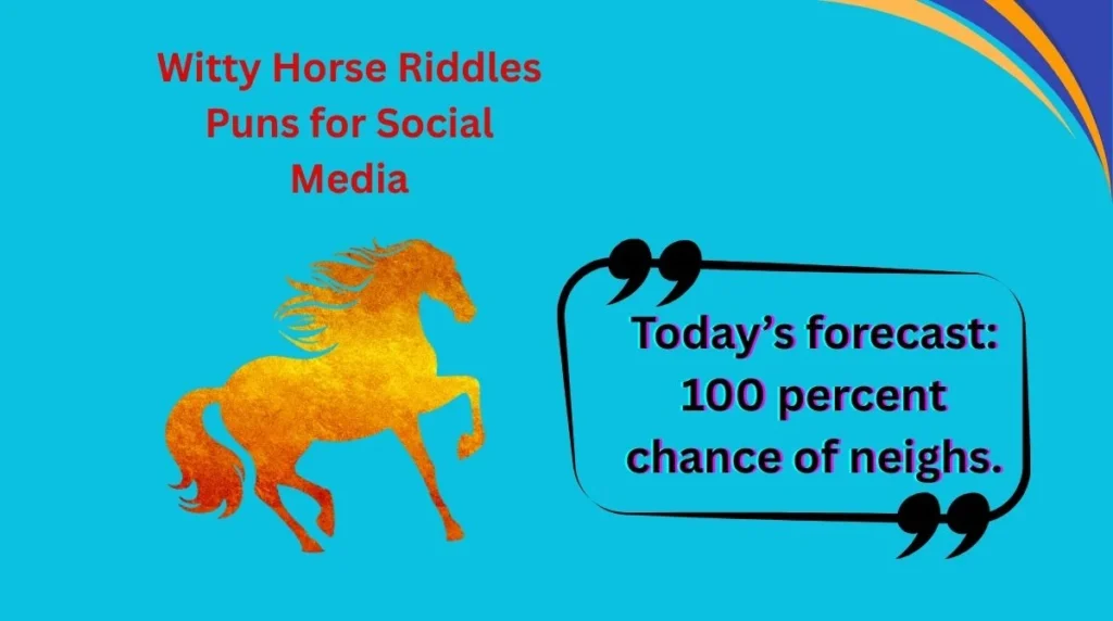 Witty Horse Riddles Puns for Social Media