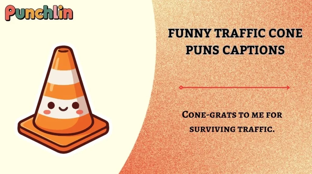 Funny Traffic Cone Puns Captions