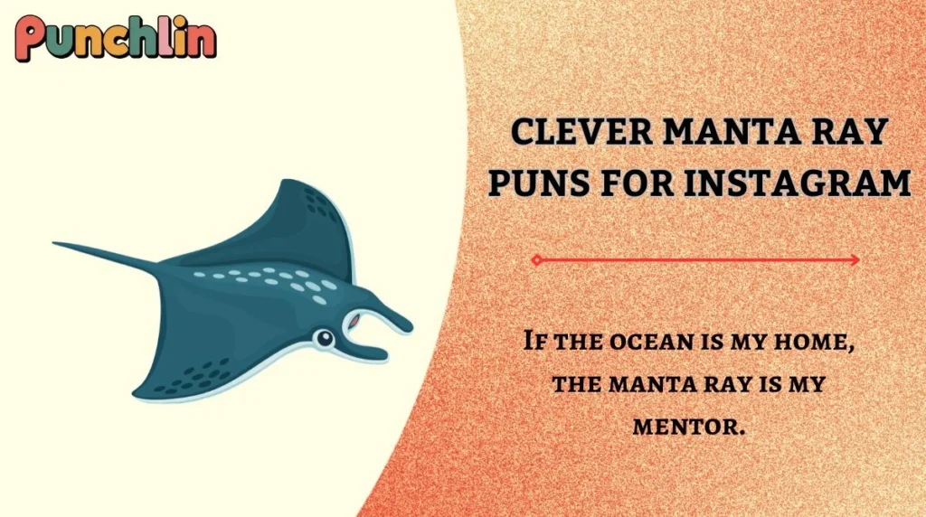 Clever Manta Ray Puns for Instagram
